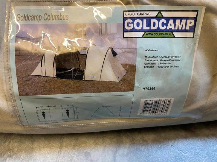 Goldcamp 2-persoons tent, Caravans en Kamperen, Tenten, tot en met 2, Gebruikt, Ophalen