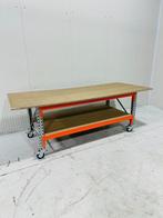 Werktafel mobiele dubbellaags breedte 268 cm (nr. 3615), Ophalen, Gebruikt, 170 cm of meer