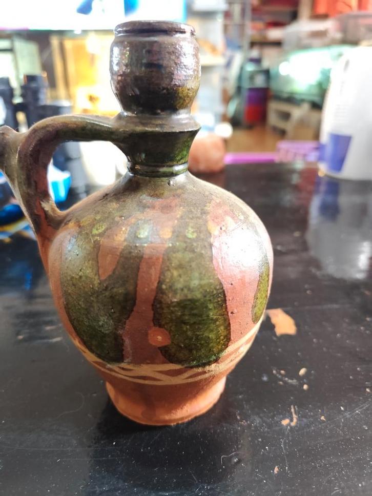 Oude Aardewerk Kruik met Handvat, Antiek en Kunst, Antiek | Keramiek en Aardewerk, Ophalen of Verzenden