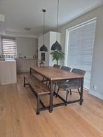 Houten eettafel / eetkamertafel eettafelbank / eetkamerbank, Huis en Inrichting, Tafels | Eettafels, Ophalen, 200 cm of meer, 50 tot 100 cm
