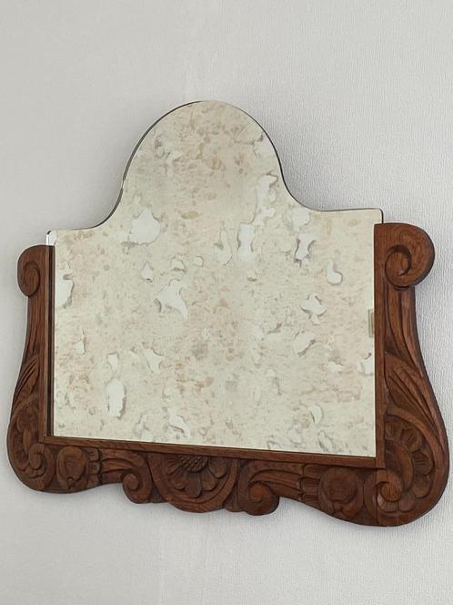 Art nouveau wandspiegel rond 1920, Antiek en Kunst, Antiek | Spiegels, 50 tot 100 cm, Minder dan 100 cm, Overige vormen, Ophalen of Verzenden
