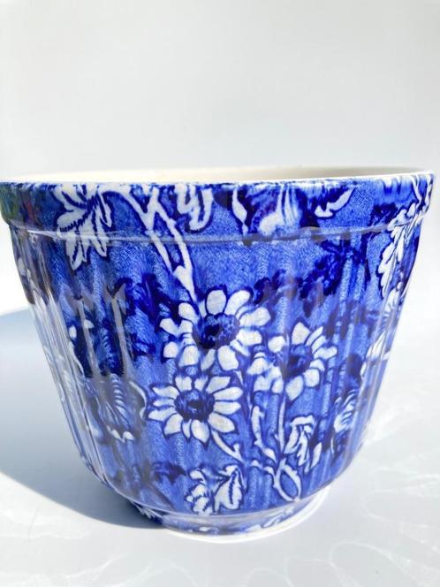 Begin 1900 Kent Louis 14th Staffordshire bloempot blauw wit, Antiek en Kunst, Antiek | Woonaccessoires, Ophalen of Verzenden
