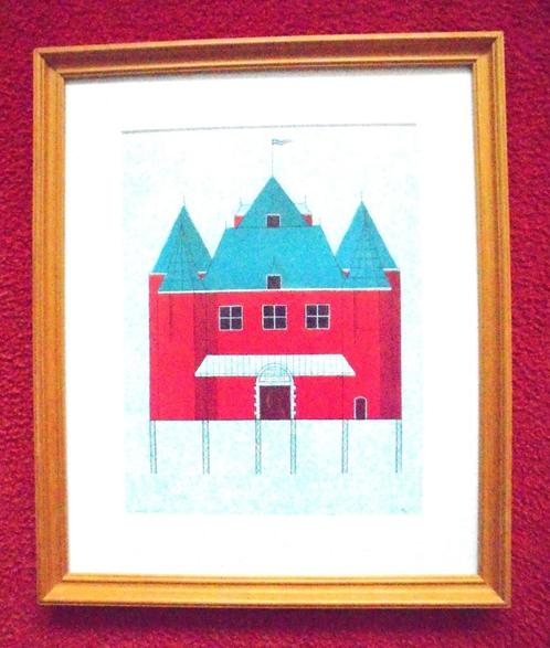 Ko Aarts.Gebouw., Antiek en Kunst, Kunst | Litho's en Zeefdrukken, Ophalen of Verzenden