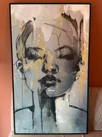 Mooi schilderij (afdruk) in zwart metalen lijst, Antiek en Kunst, Ophalen