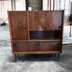 Vintage houten kast / retro barkast / vitrine, Ophalen, Gebruikt, 25 tot 50 cm, Minder dan 150 cm