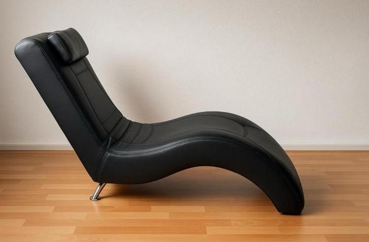 Kunstlederen Chaise Lounge - Stijlvolle Relaxstoel, Huis en Inrichting, Banken | Sofa's en Chaises Longues, Zo goed als nieuw