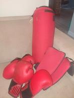 Boksbal set met handschoenen en scheenbeschermers, Ophalen, Gebruikt, Boksbal