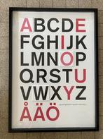 Alfabet in grote lijst design Anna Larsso voor IKEA, Huis en Inrichting, Print, Gebruikt, Ophalen of Verzenden, 50 tot 75 cm