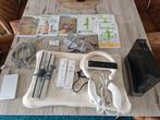 Complete Zwarte Wii met hardeschijf en veel toebehoren, Spelcomputers en Games, Ophalen, Gebruikt, Met 3 controllers of meer, Met games