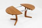 Vintage Deense ronde uitschuifbare eettafel tafel teak, Huis en Inrichting, Tafels | Eettafels, Ophalen, Gebruikt, Vijf personen of meer