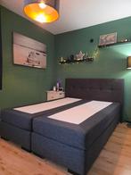 Hotelbed boxspring - Antraciet 210x160 Matrassen 4 jaar oud!, Ophalen, 210 cm, Tweepersoons, Zo goed als nieuw