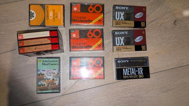Vintage Cassette Bandjes - BASF, Sony, John Lennon, Cd's en Dvd's, Cassettebandjes, Gebruikt, Overige genres, 2 t/m 25 bandjes