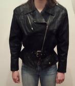 Kunstleren zwart bikerjack voor dames, Kleding | Dames, Ophalen, Pamir Amsterdam, Zwart, Zo goed als nieuw