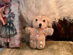 Zeldzame antieke teddybeer glazen ogen strass steentjes., Ophalen of Verzenden, Zo goed als nieuw
