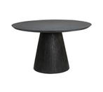 Zwarte ronde eettafel 130 cm, Huis en Inrichting, Tafels | Eettafels, Ophalen, Zo goed als nieuw, Rond, 100 tot 150 cm