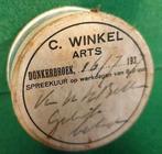 Vintage C. Winkel Arts Donkerbroek pillendoosje 1937, Verzamelen, Merken en Reclamevoorwerpen, Ophalen of Verzenden, Gebruikt