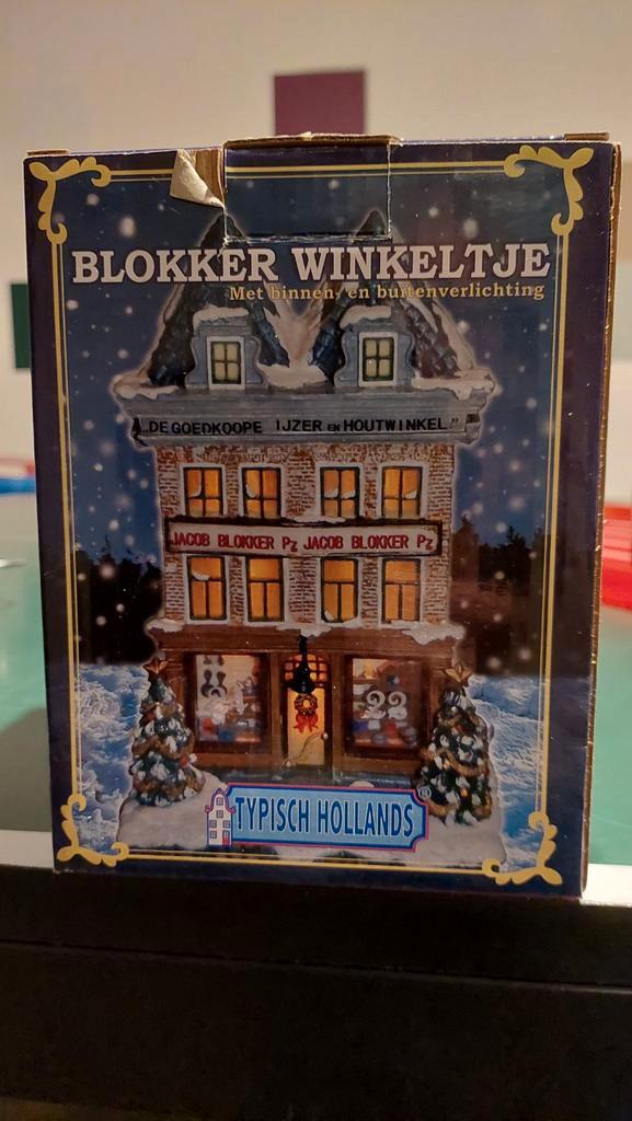Blokker Kersthuisje met Verlichting, Huis en Inrichting, Woonaccessoires | Kandelaars en Kaarsen, Nieuw, Minder dan 25 cm, Overige materialen