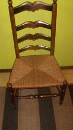 Kloosterstoel Kerkstoel rieten zitting West Vlaanderen Belg., Antiek en Kunst, Antiek | Meubels | Stoelen en Banken, Ophalen