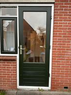 Achterdeur met dubbelglas - 211.5 x 82.8 cm, Doe-het-zelf en Verbouw, Deuren en Horren, Ophalen, Gebruikt, 80 tot 100 cm, Glas