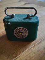 Groene spaarpot van nuts spaarpot uit het jaar 1960, Verzamelen, Ophalen of Verzenden, Gebruikt, Metaal of Blik, Overige thema's