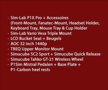 Complete Simrig – Sim-Lab, Simucube, P1Sim, Triple Screens beschikbaar voor biedingen