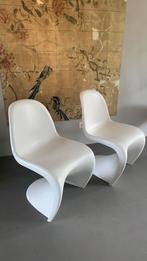 Verner Panton stoel (Vitra), wit, Twee, Kunststof, Gebruikt, Ophalen of Verzenden