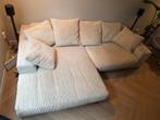 Beige corduroy hoekbank - comfortabel en stijlvol, Huis en Inrichting, Banken | Complete zithoeken, Ophalen, Zo goed als nieuw