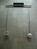 Prachtige metalen hanglamp lamp met 2 witte kelken / spots., Huis en Inrichting, Lampen | Hanglampen, Ophalen, Zo goed als nieuw