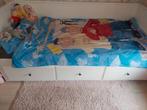 Hemnes bed. Uitschuifbaar naar 2 persoons, Ophalen, Zo goed als nieuw, 180 cm of meer, 85 tot 100 cm
