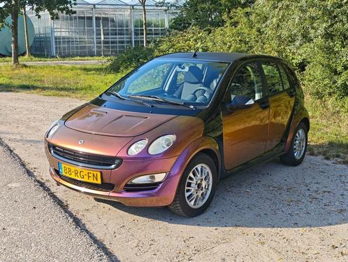 Smart ForFour 1.1 2005 Zwart/Paars Airco APK 06-26, Auto's, Smart, Particulier, ForFour, ABS, Airconditioning, Android Auto, Apple Carplay