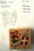 Kerst 749 Houten stempel, Hobby en Vrije tijd, Stempelen, Ophalen of Verzenden, Nieuw, Houten stempel