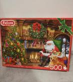 Falcon puzzel Santa by the Christmas tree, Ophalen of Verzenden, 500 t/m 1500 stukjes, Zo goed als nieuw, Legpuzzel