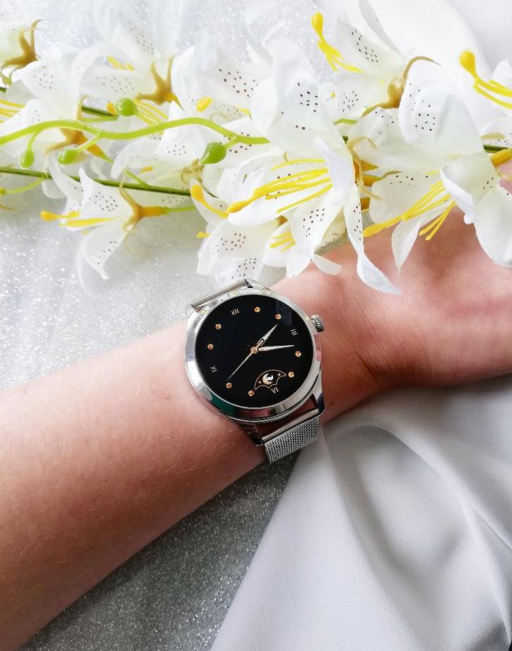 Smartwatch Women Naomi Pro, Sieraden, Tassen en Uiterlijk, Smartwatches, Android, Zwart, Ophalen of Verzenden