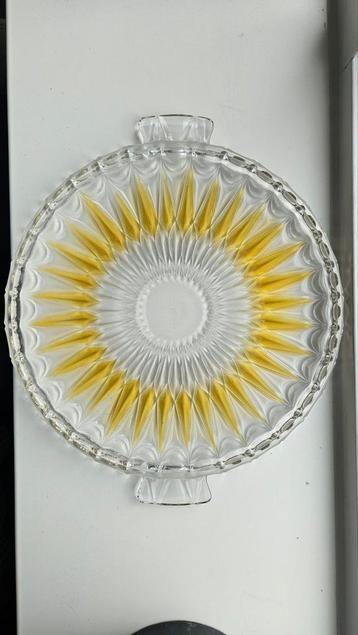 Walther Glas taart schaal - Geel Ster Design beschikbaar voor biedingen