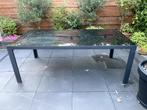 Eettafel voor buiten - Glas & aluminium, weerbestendig!, Ophalen, Gebruikt, Rechthoekig, Aluminium
