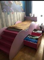 1 persoonsbed met opbergruimte en trap, Huis en Inrichting, Slaapkamer | Bedden, Ophalen, Gebruikt, 90 cm, Eenpersoons