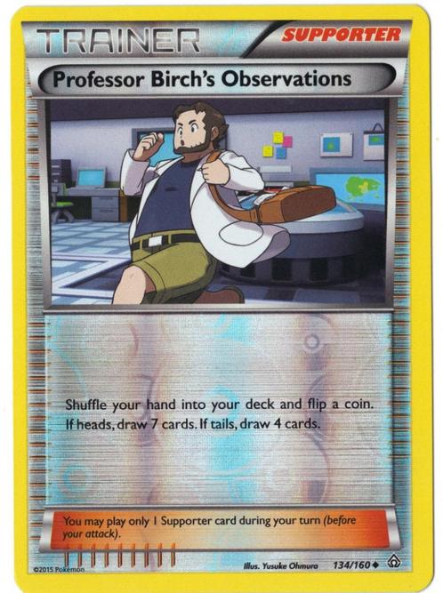 Pokemon Primal Clash,  Prof Birchs Observ. [reverse] 134/160, Hobby en Vrije tijd, Verzamelkaartspellen | Pokémon, Nieuw, Losse kaart