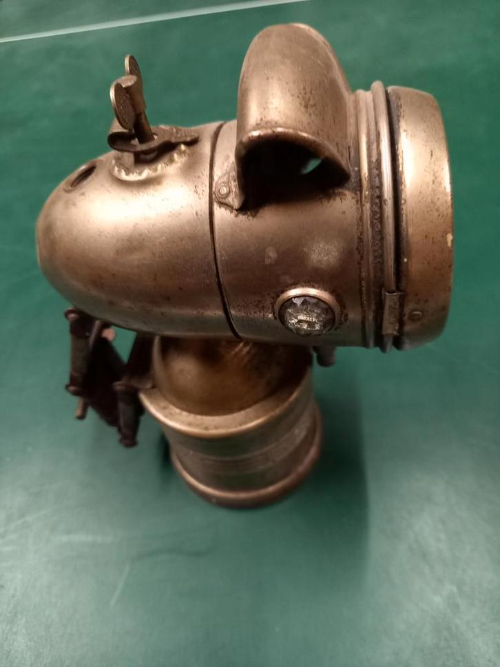 Antieke Carbidfietslamp - 1900-1925, Antiek en Kunst, Antiek | Glas en Kristal, Ophalen of Verzenden