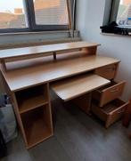 Bureau met uitschuifbare toetsenbordplank en drie lades, Ophalen, 70 tot 120 cm, Zo goed als nieuw, 120 tot 170 cm