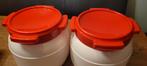 2x CurTec vat 20 liter - rood deksel - voedselveilig, Ophalen, Vee
