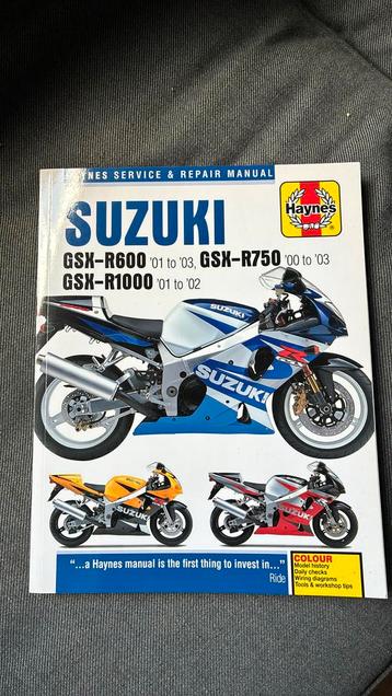 Werkplaats handboek Suzuki GSXR 01-03 beschikbaar voor biedingen