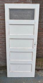 Paneeldeur met glas 199 x 82,5 cm, Ophalen, Gebruikt, 80 tot 100 cm, Binnendeur