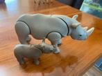 Neushoorn met jong, Ophalen of Verzenden, Zo goed als nieuw