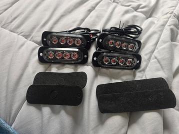  4x Led Flitsers ROOD beschikbaar voor biedingen