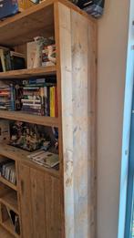Steigerhouten Boekenkast, Ophalen, 100 tot 150 cm, Landelijk, 150 tot 200 cm