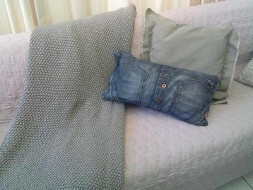 India gemaakt grijs bankdekentje plaid ca.170x205cm beschikbaar voor biedingen