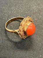 Prachtig ZWARE !! bloedkoraal ring 585 goud KOOPJE 🎁, Antiek en Kunst, Antiek | Goud en Zilver, Ophalen of Verzenden, Goud