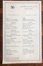 DUITS Menukaart restaurant S.S. Sierra Nevada 1925, Verzenden, Gebruikt, Motorboot, Overige typen