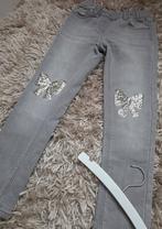 C&A Winter Gevoerd Strechie Spijkerbroek Glitter 128 NIEUW, Broek, C&A, Nieuw, Verzenden