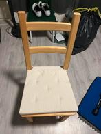 Ikea Ivar stoel - Houten stoel met kussen, Ophalen, Wit, Zo goed als nieuw, Eén